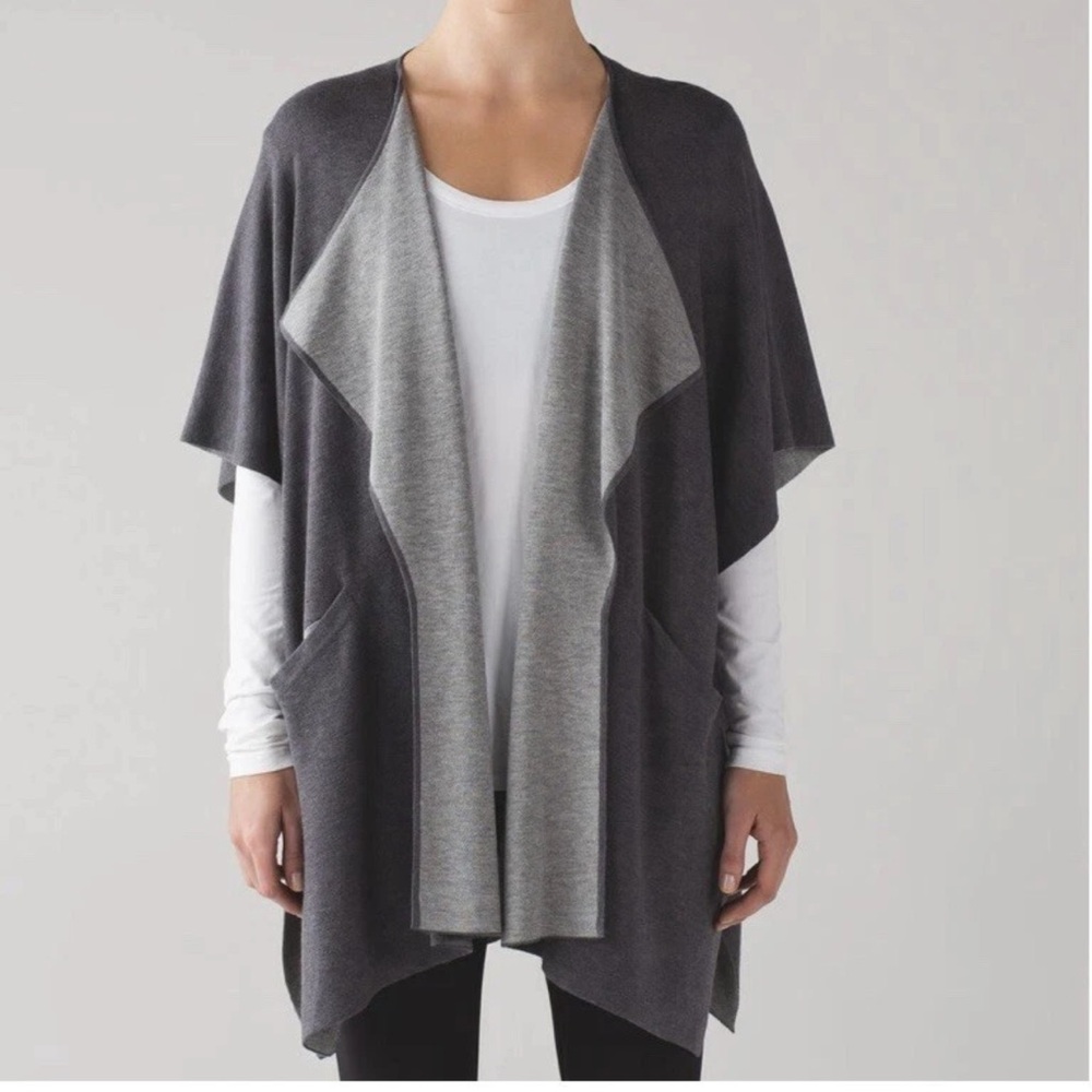 LULULEMON- After Asana Wrap Convertible Scarf Shawl Cardigan Cashmere Bamboo